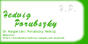hedvig porubszky business card